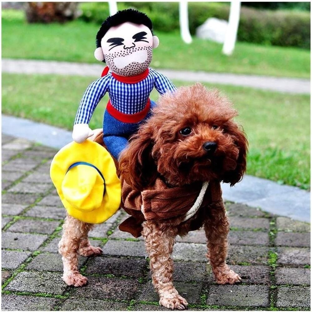 Dog's Clothes Dog Costume Pet Clothes Cowboy Dress Up Dog Coat Coat Funny